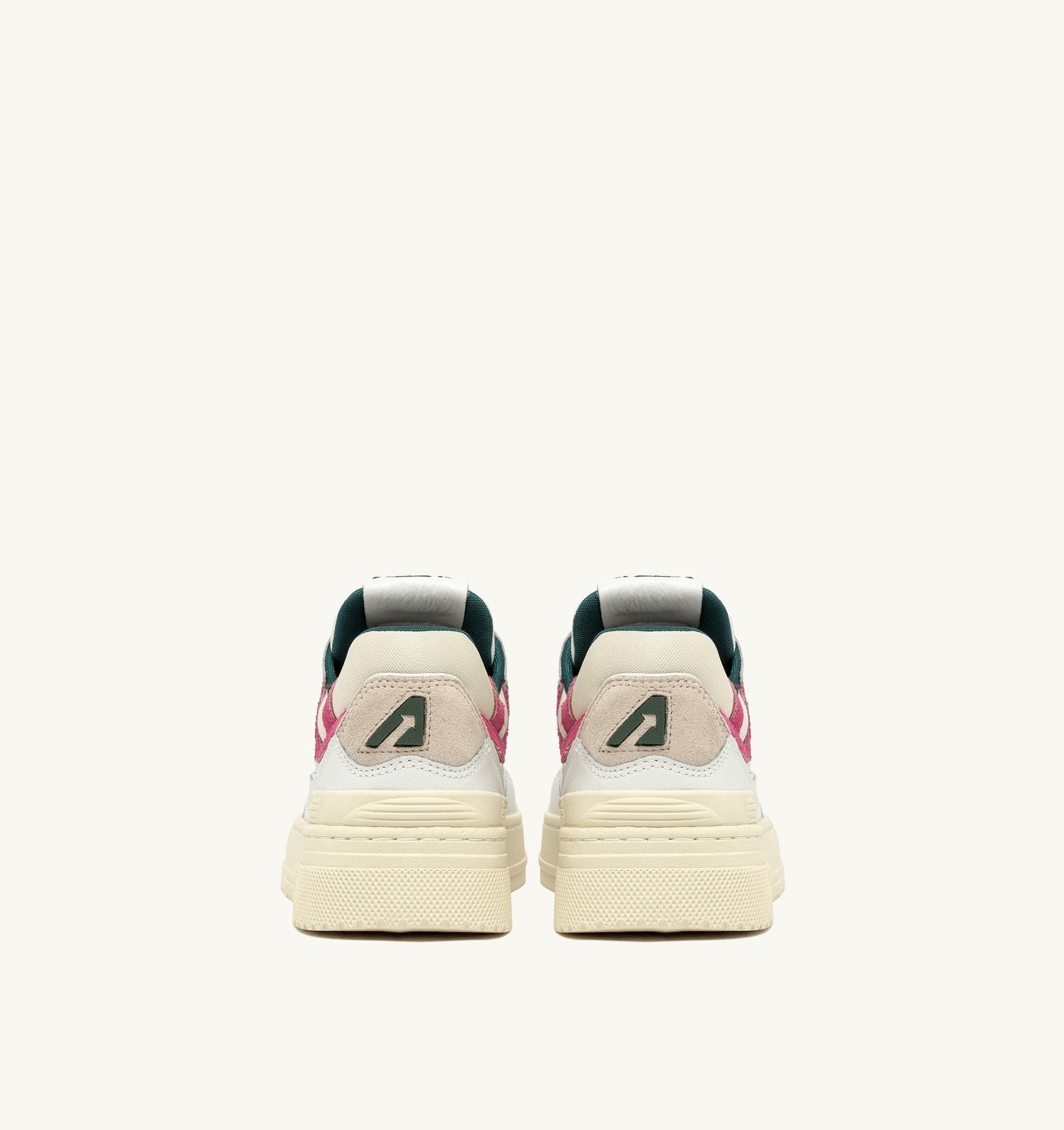 CLC Low en cuir blanc et suède Carmine Rose