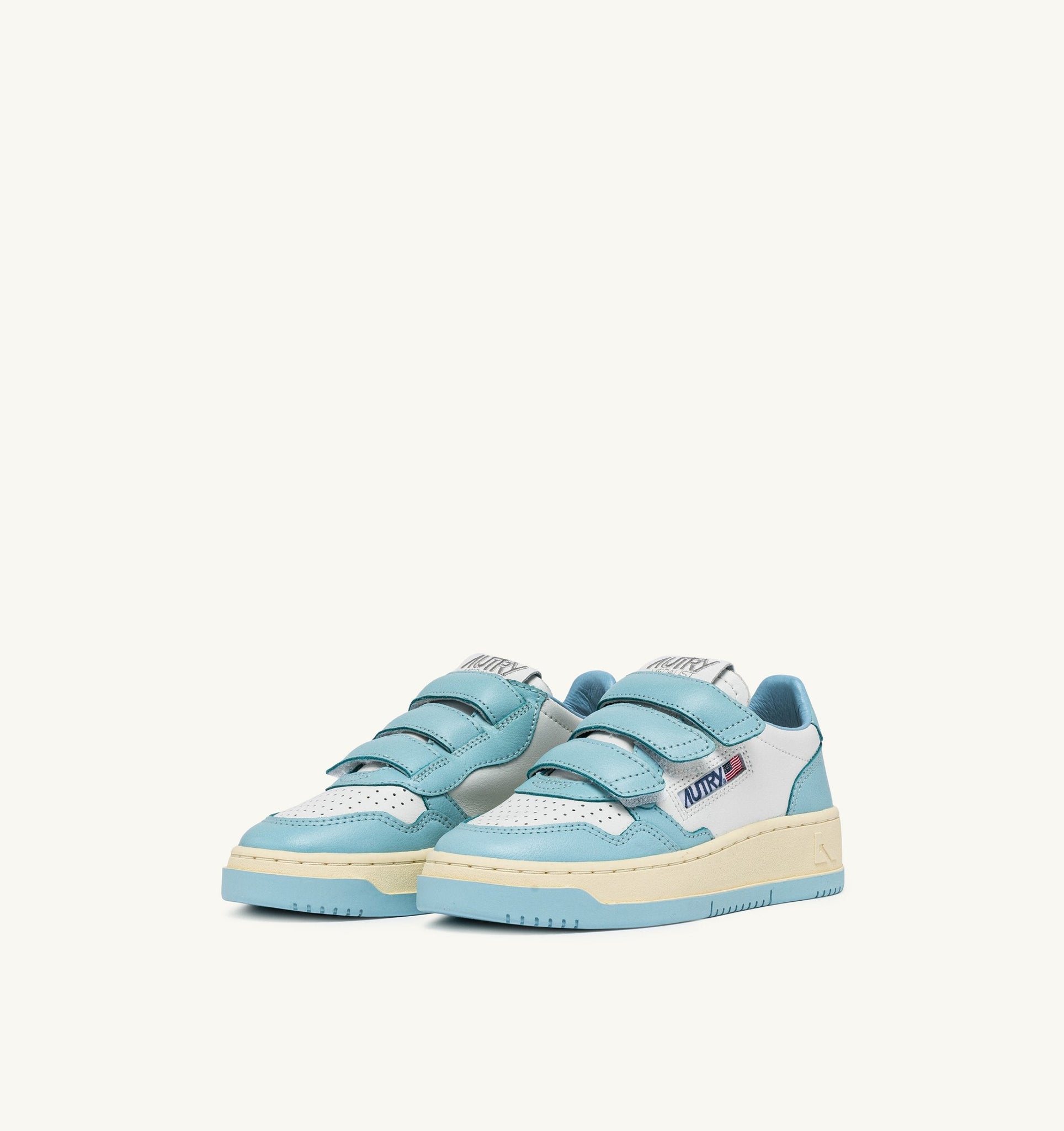 Medalist Kids Low bicolore en cuir Blanc/Acquatic
