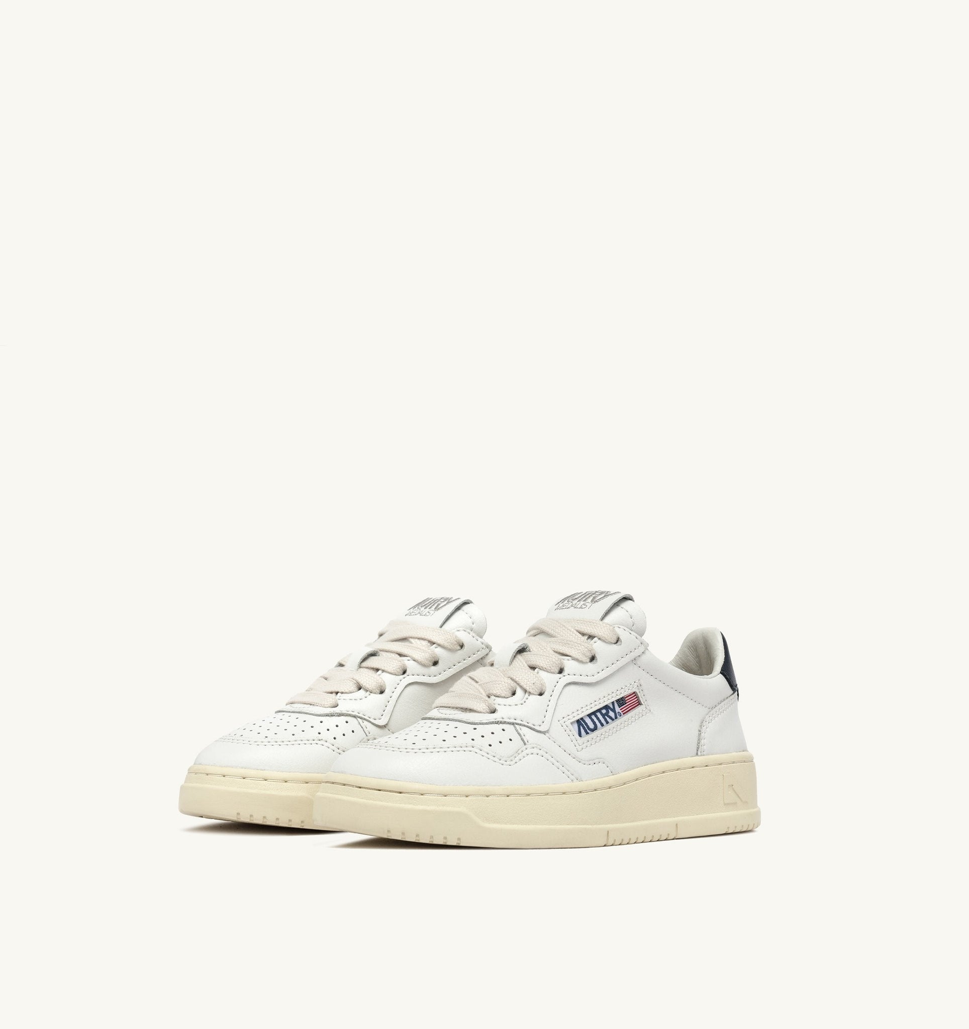 Medalist Kids Low en cuir Blanc/Bleu