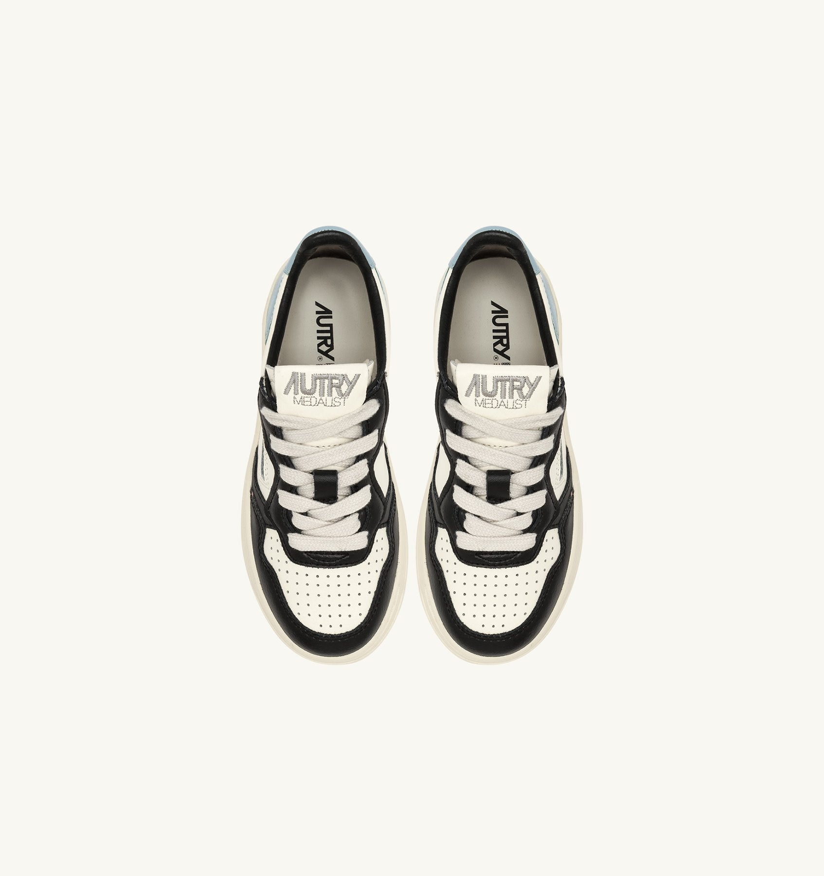 Medalist Kids Low en cuir Blanc/Noir/Bleu
