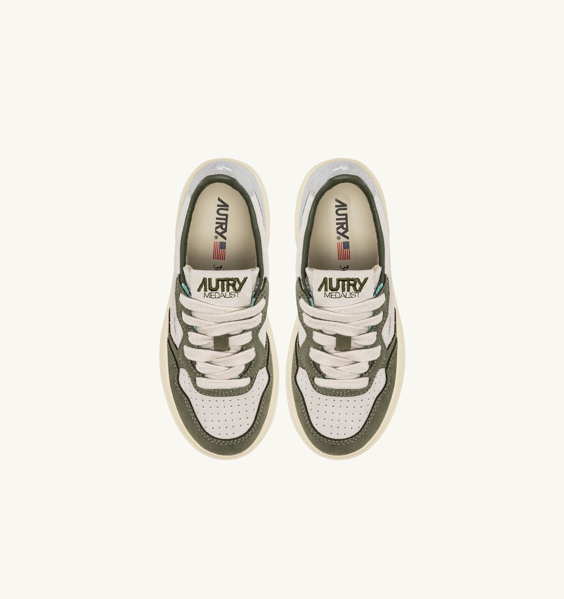 Medalist Kids Low en suède Schio Green/Loft Gray