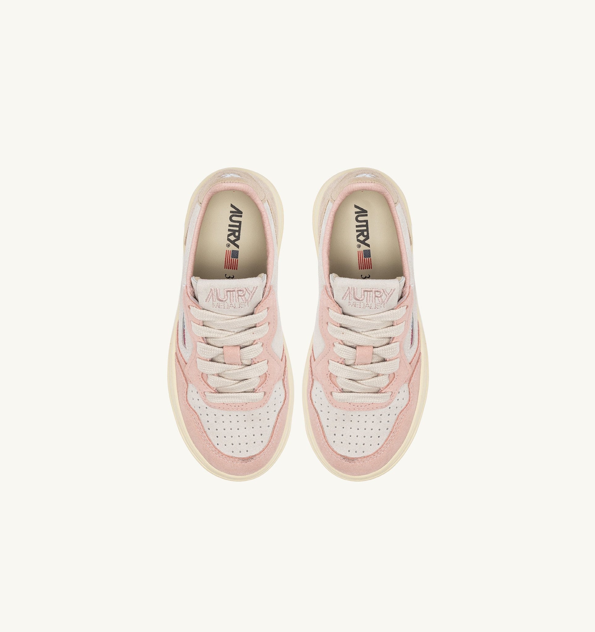 Medalist Kids Low en suède Powder Pink/Sand