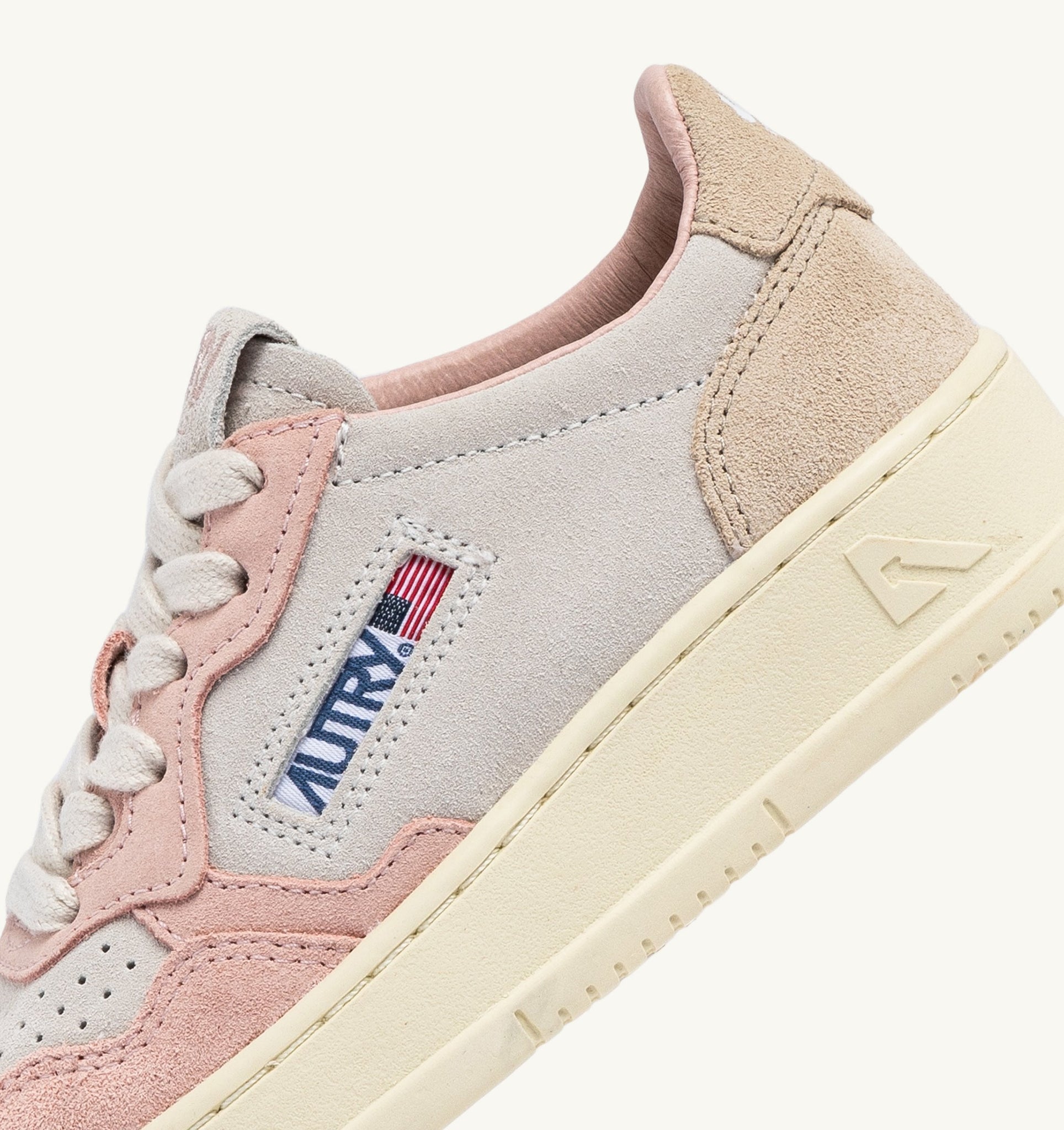 Medalist Kids Low en suède Powder Pink/Sand