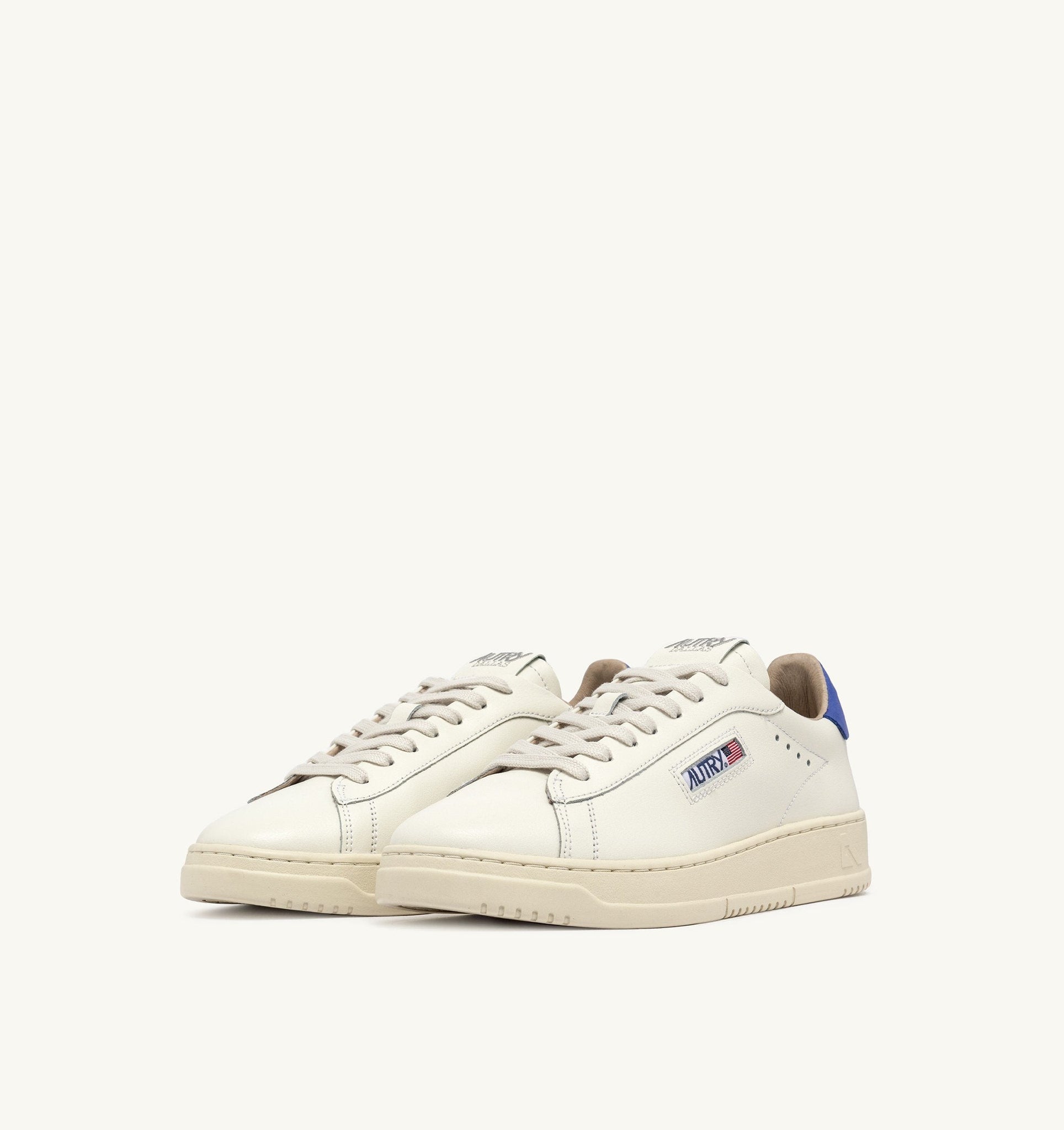 Dallas Low en cuir Marshmallow/Bleu