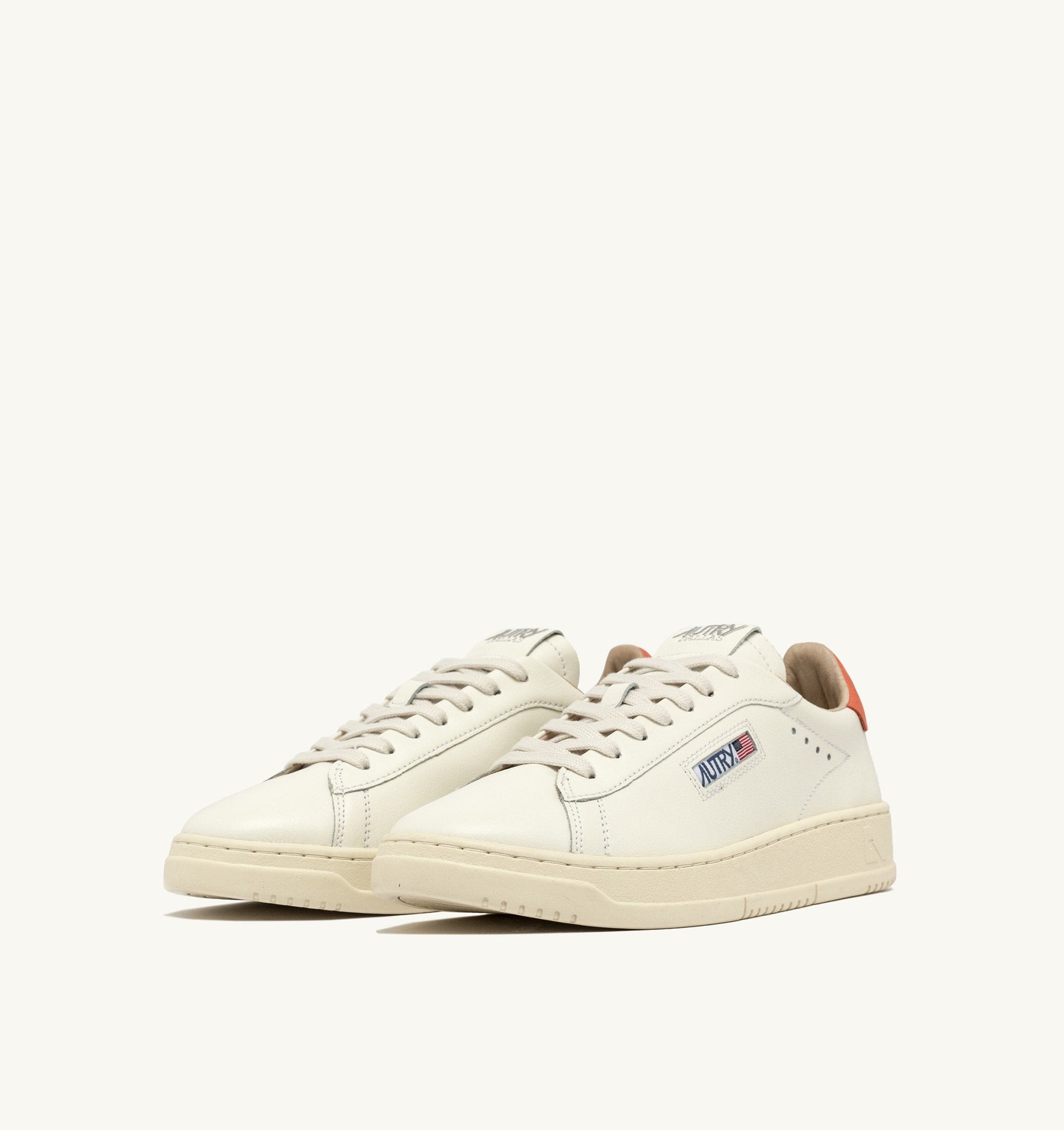 Dallas Low en cuir Marshmallow/Orangeade