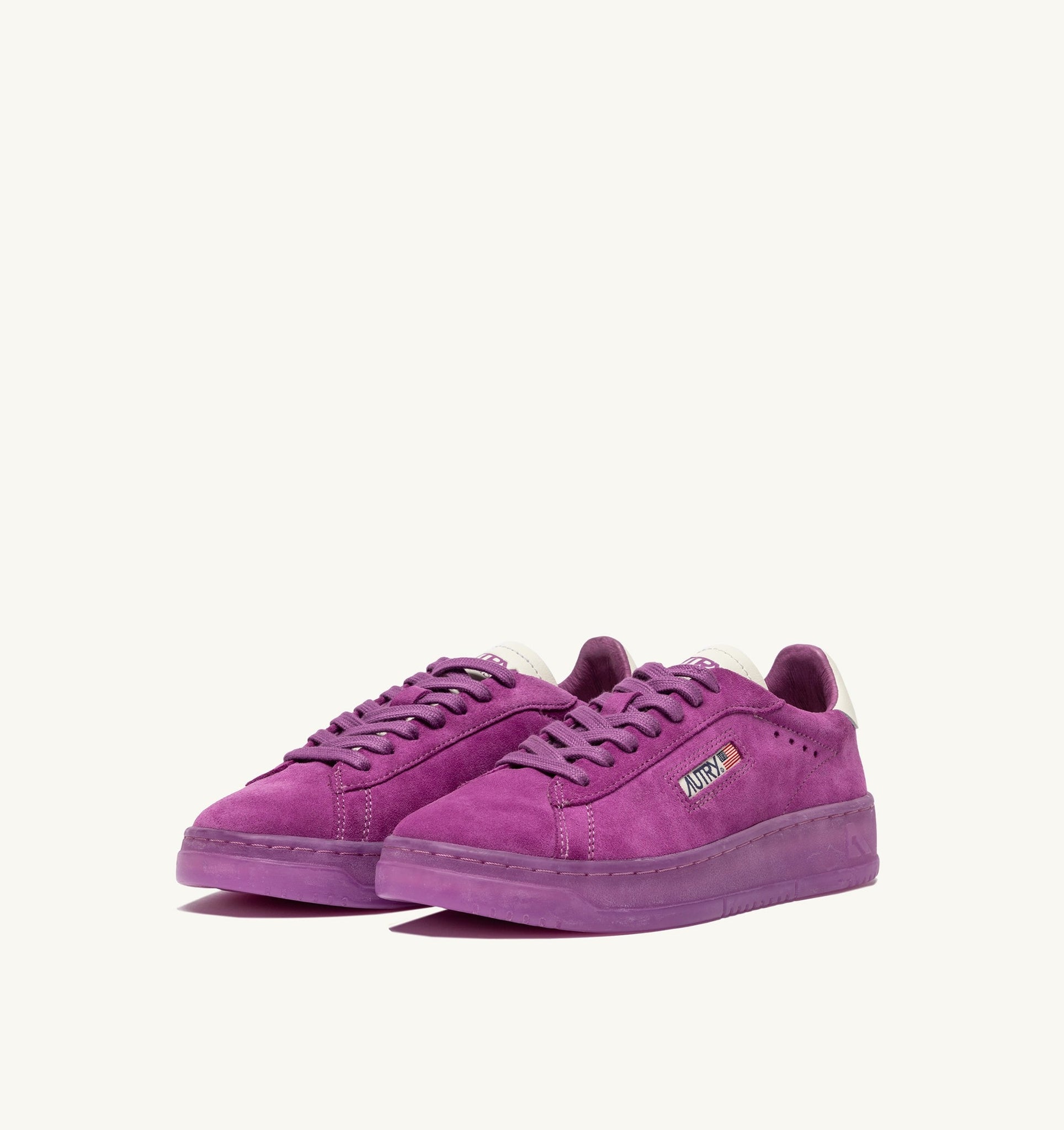 Dallas Low en suède Marshmallow/Hyacinth Violet