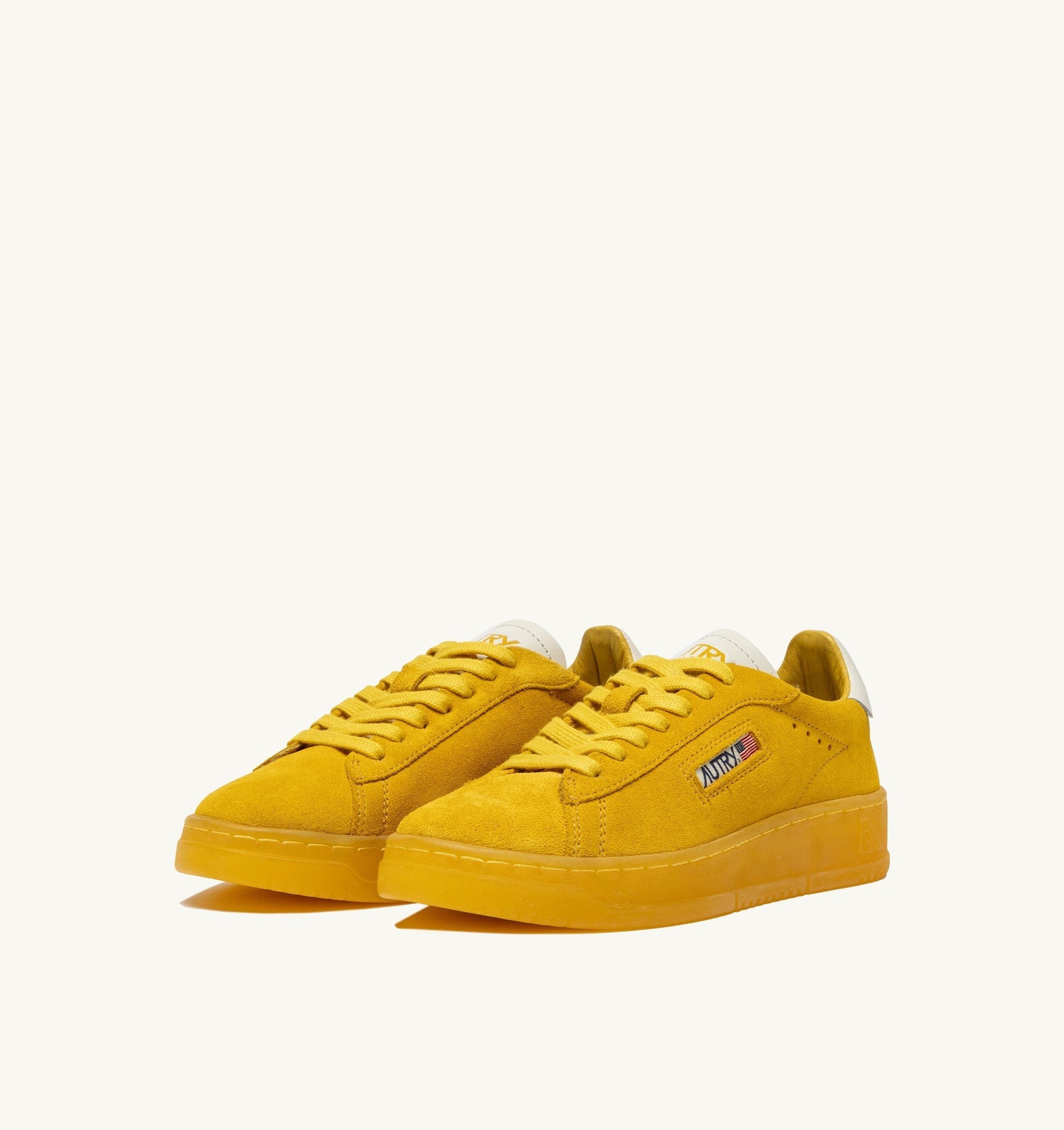 Dallas Low en suède Marshmallow/Jaune