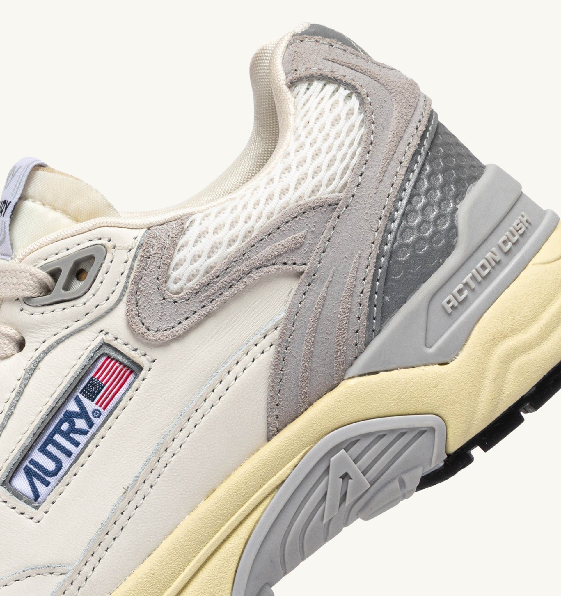 Hyperway en mesh et suède Blanc/Gris
