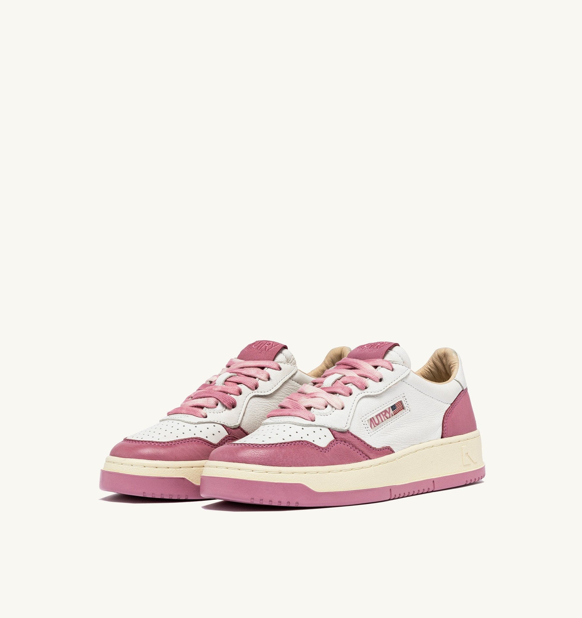 Medalist Low en cuir Blanc/Foxglove
