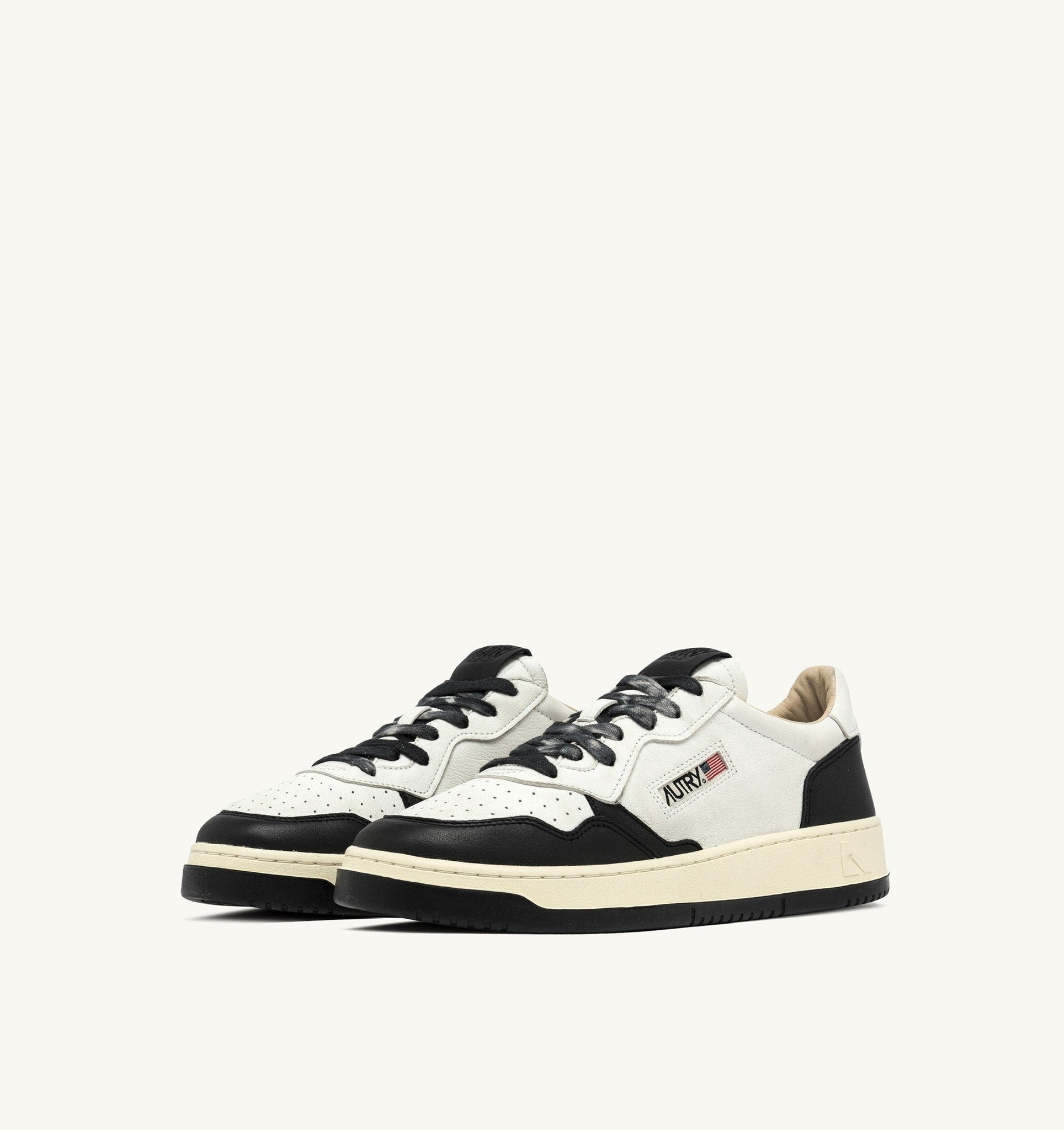 Medalist Low en cuir Blanc/Noir