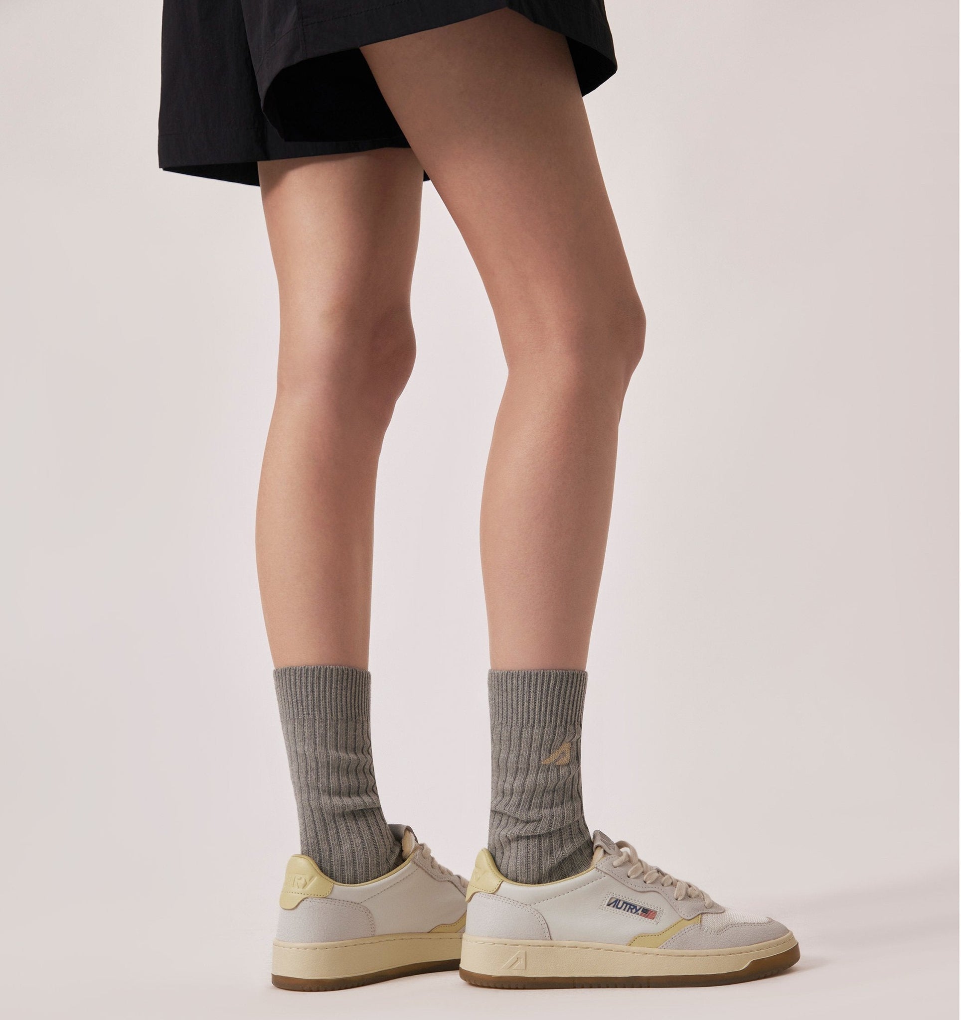 Medalist Low en cuir et mesh Blanc/Hay