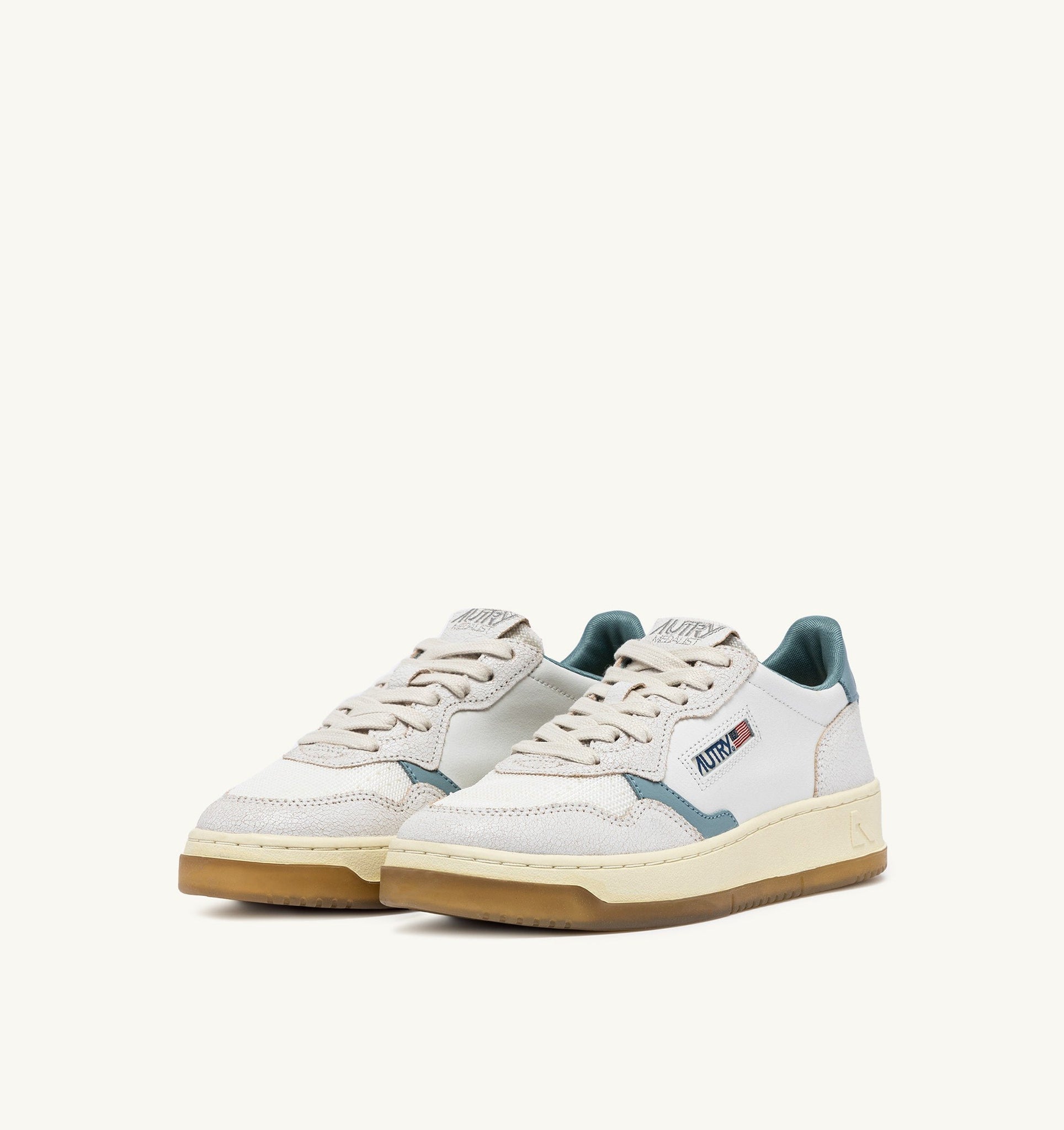 Medalist Low en cuir et mesh Blanc/Silver Blue