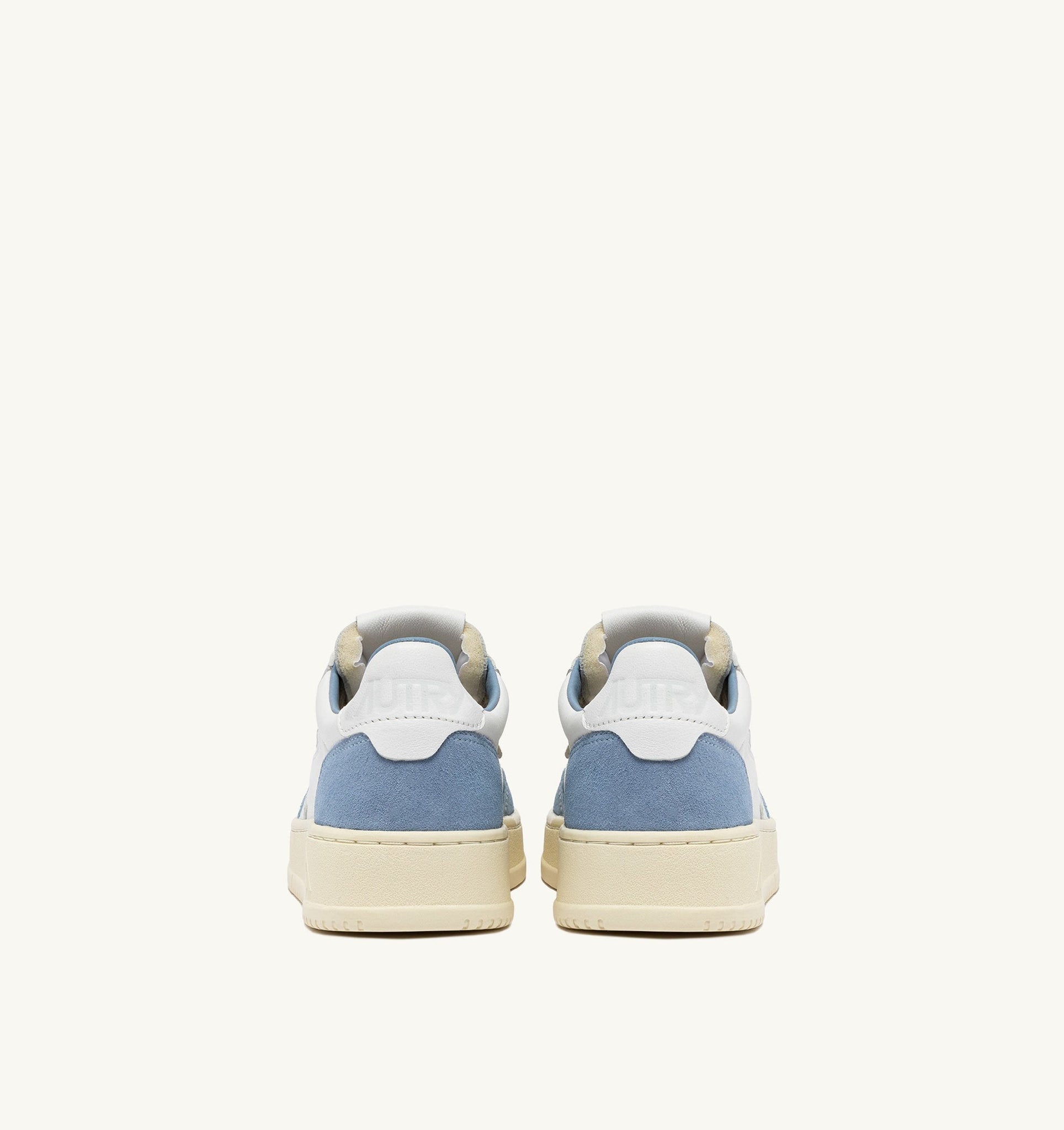 Medalist Low en cuir et suède Blanc/Street Blue