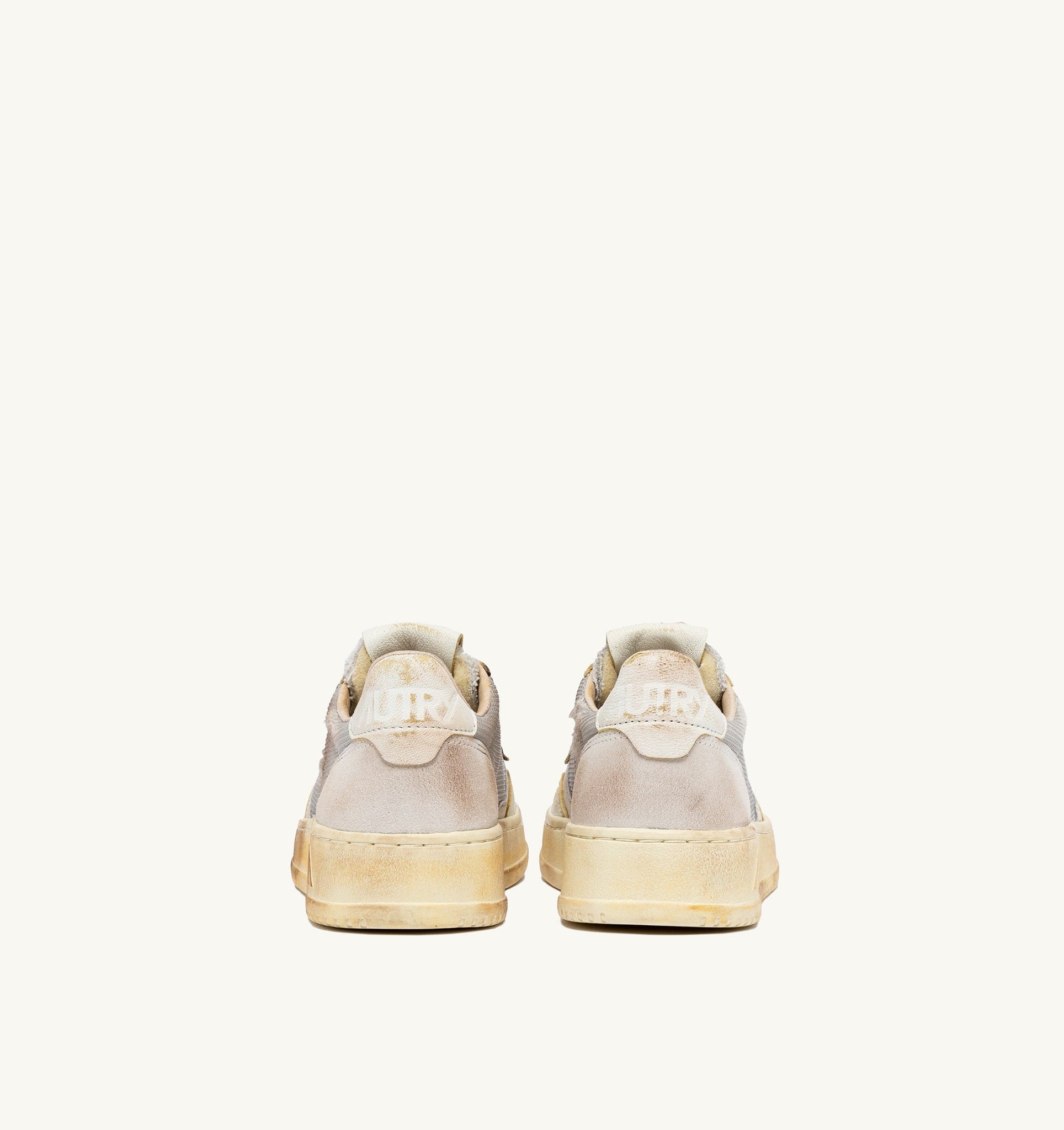 Medalist Low Super Vintage en cuir et mesh Gris/Blanc